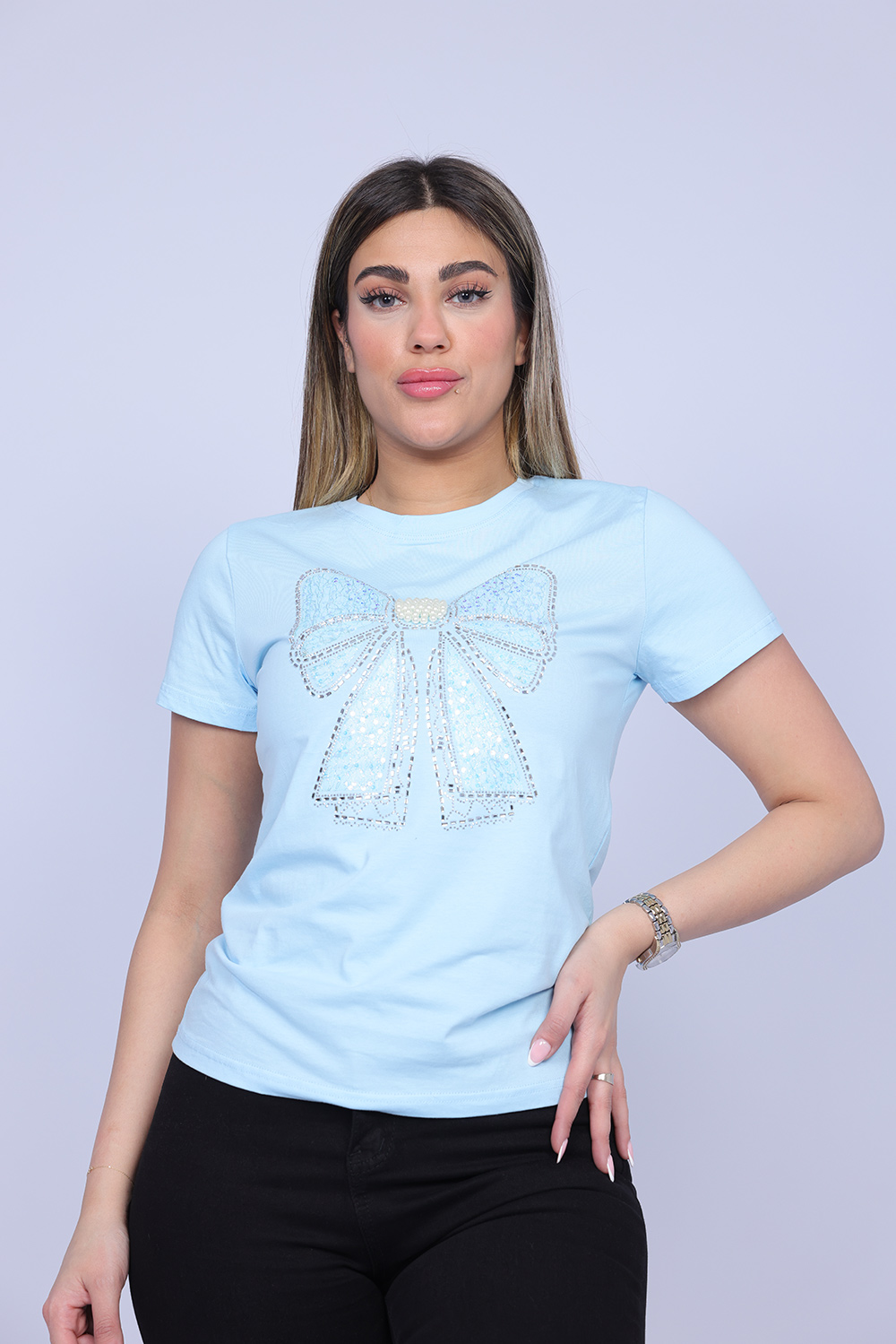 Sparkle Bow Graphic T-Shirt