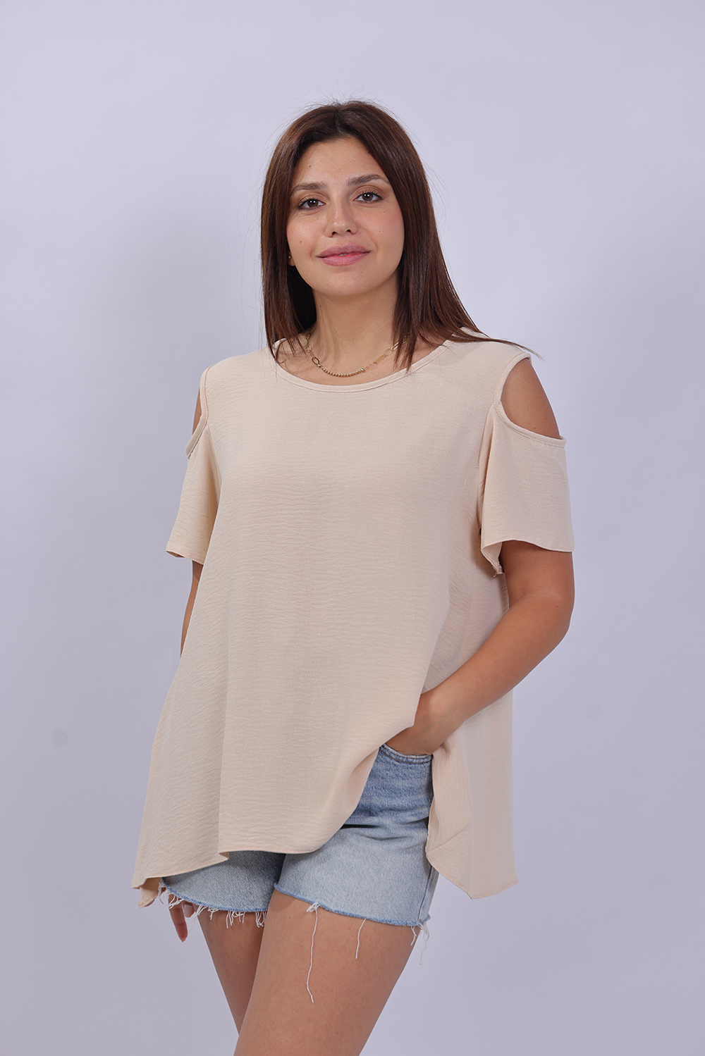 Cold Shoulder Relaxed Fit Top